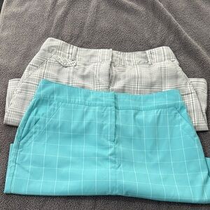 Plaid Golf Skirt and Aqua Golf Skirt with built in shorts